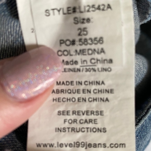 Anthropologie Level 99 Newport Wide-Leg Pants 25 - Picture 8 of 10